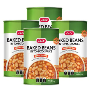 اشتري قم بشراء لولو فاصوليا مطبوخة بصلصة الطماطم 4 × 420 جم Online at Best Price من الموقع - من لولو هايبر ماركت Canned Baked Beans في الكويت