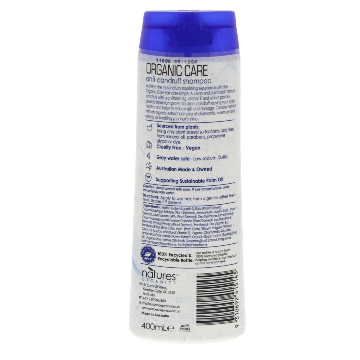 Natures Organic Care Scalp Care Anti Dandruff Conditioning Shampoo, 400 ml
