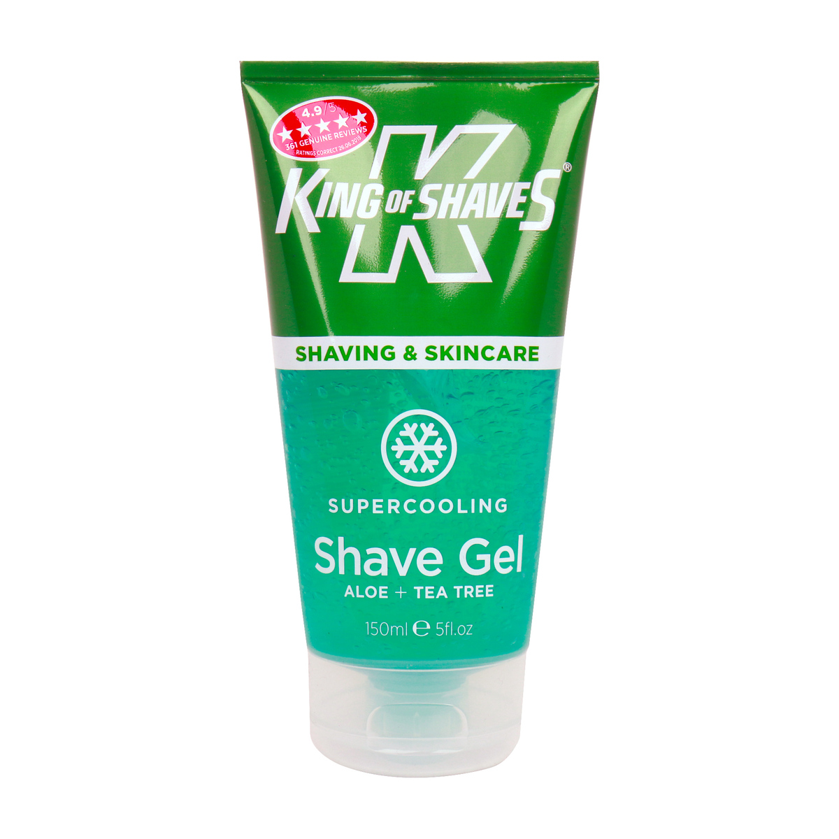 King Of Shave Super Cooling Shave Gel Aloe + Tea Tree 150 ml