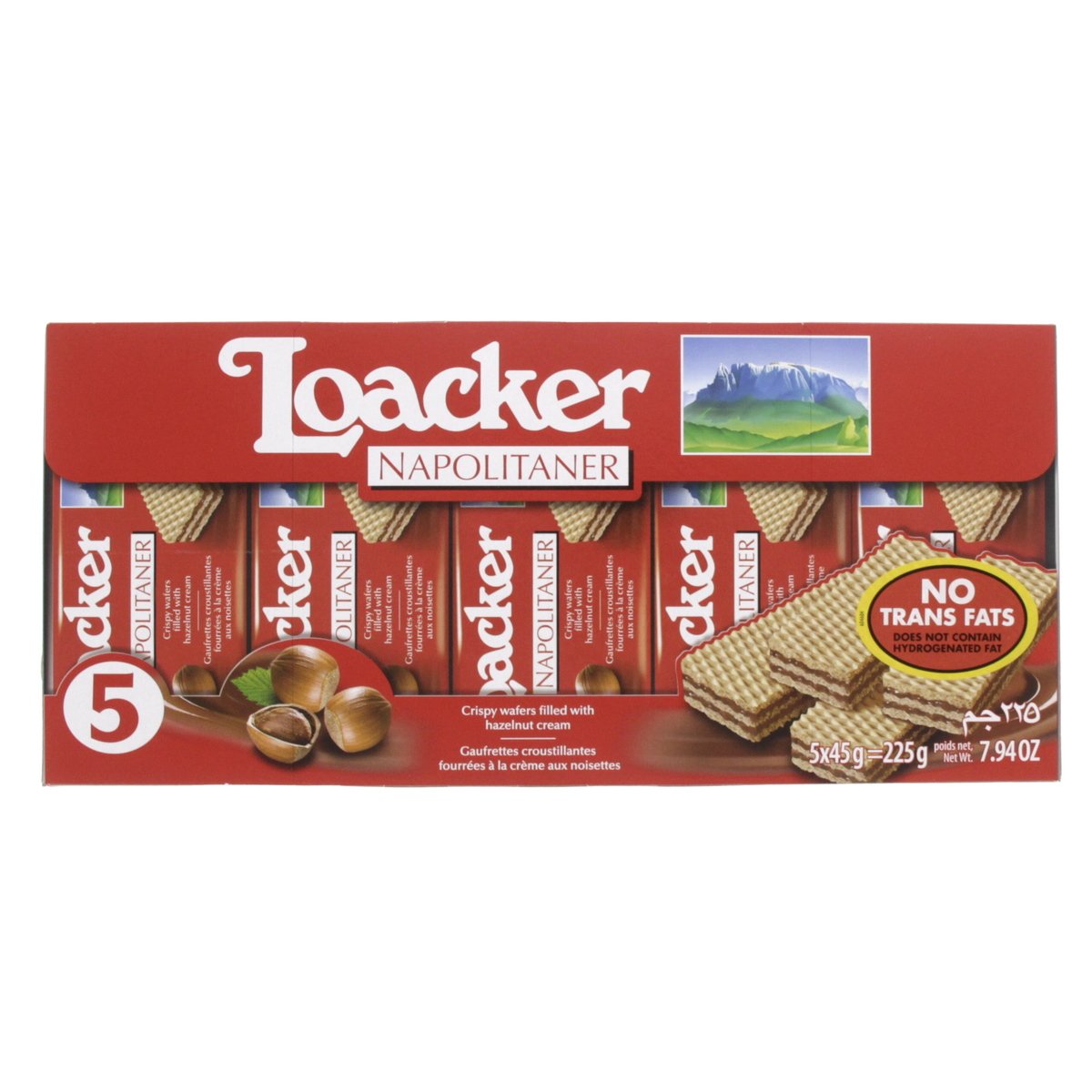 Loacker Napolitaner Wafers 5 x 45g