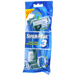 Supermax Men Disposable Triple Blade 3 + 2