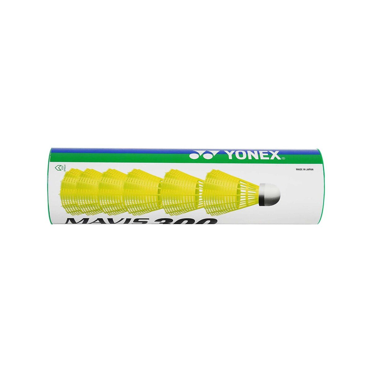 Yonex Shuttlecock 1x6 Green Cap Nylon Mavis 300 Yellow