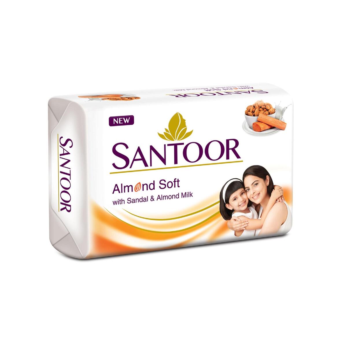Santoor Soap White Sandal & Almond Milk 175 g