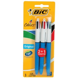 بيك قلم بأربعة ألوان 3 حبات
