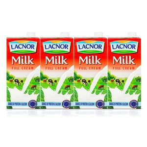 Lacnor Full Cream Milk Value Pack 4 x 1 Litre