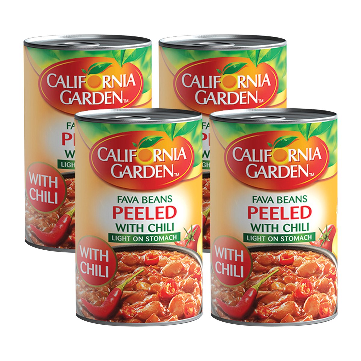 California Garden Peeled Foul With Chili 450g 3+1