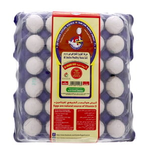اشتري قم بشراء بيض ذهبي أبيض وسط 30 حبة Online at Best Price من الموقع - من لولو هايبر ماركت White Eggs في الامارات