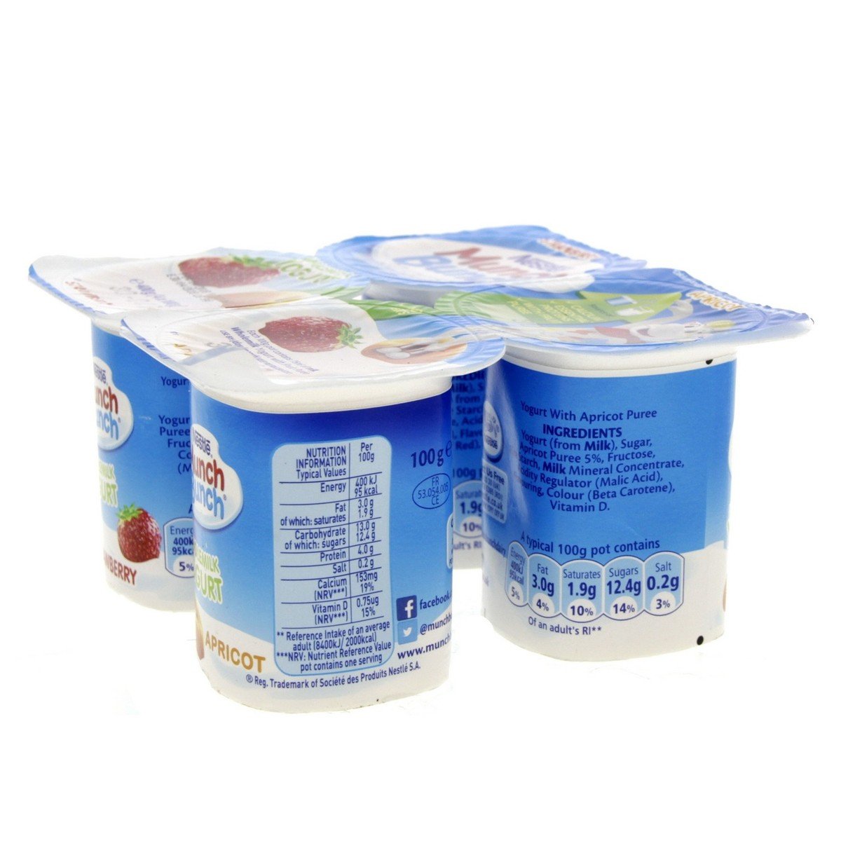 Nestle Munch Bunch Wholemilk Yogurt 100g x 4pcs