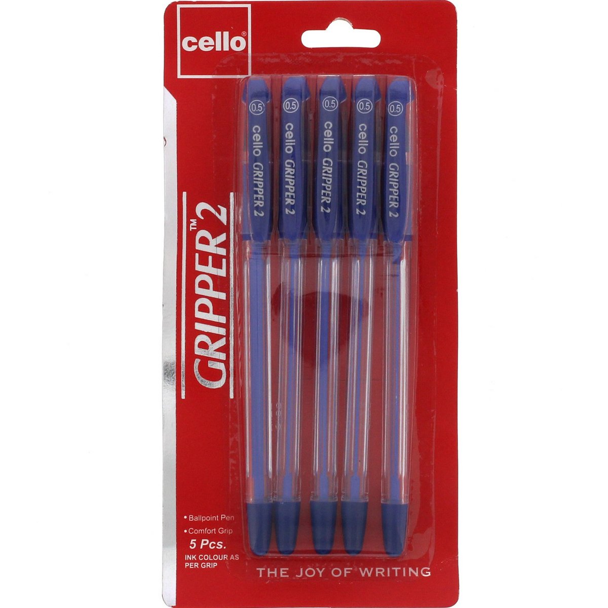 Buy Cello Pen Gripper 2 Blue 5s Online at Best Price | Pens | Lulu KSA in Saudi Arabia