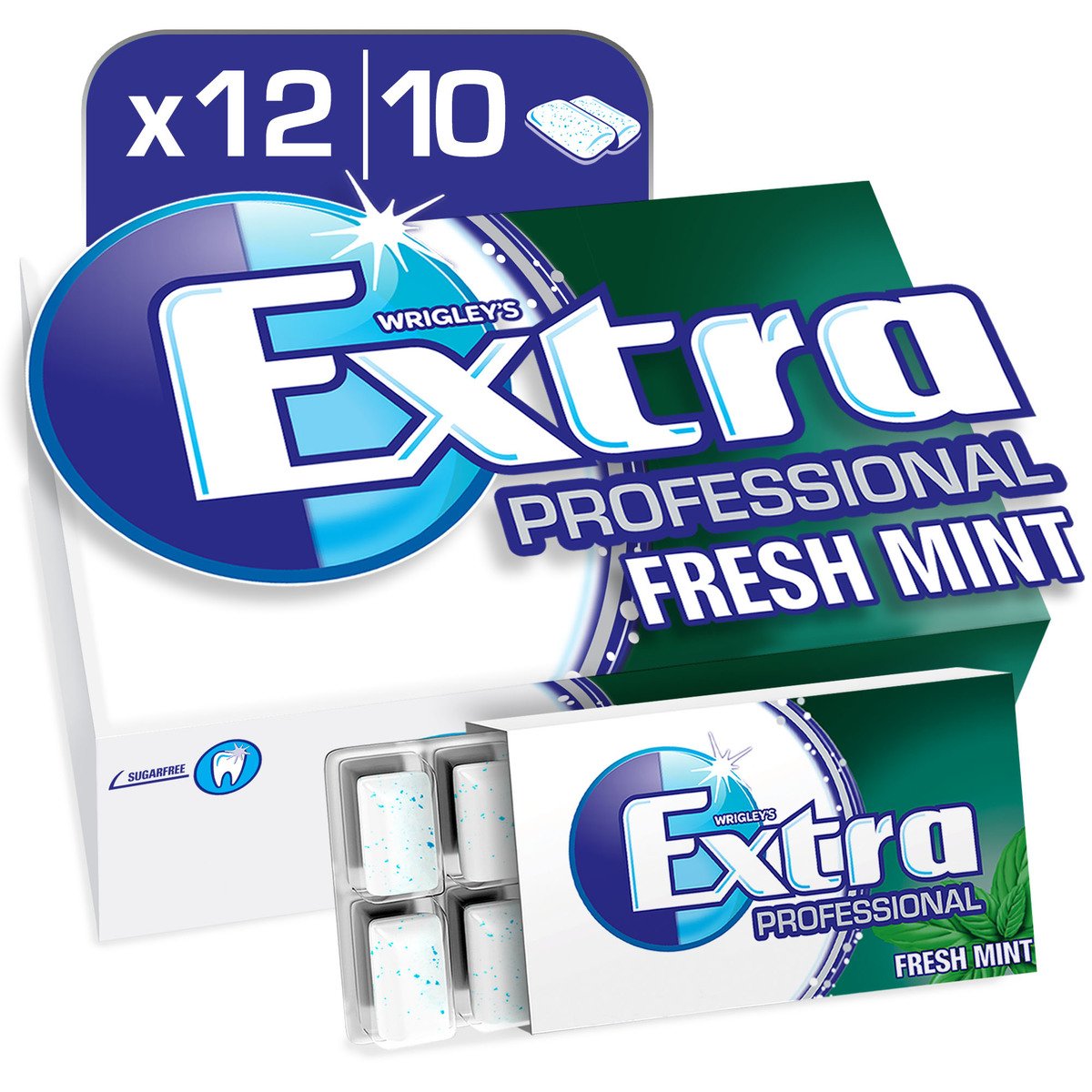 Wrigley's Extra Professional Fresh Mint Gum 10 pcs