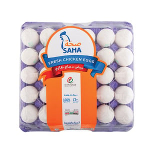Saha White/Brown Eggs Medium 30pcs