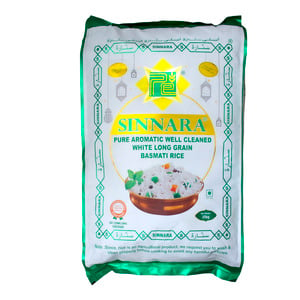 Buy Sinnara White Long Grain Basmati Rice 20 kg Online at Best Price | Basmati | Lulu UAE in UAE