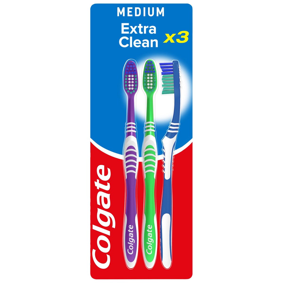 Colgate Extra Clean Multipack Medium Toothbrush 3 pcs