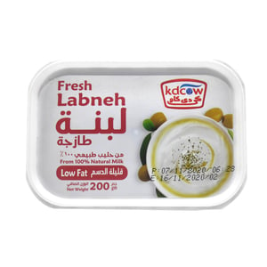 اشتري Kdcow Fresh Labneh Low Fat 200g Online at Best Price | Labneh | Lulu Kuwait في الكويت