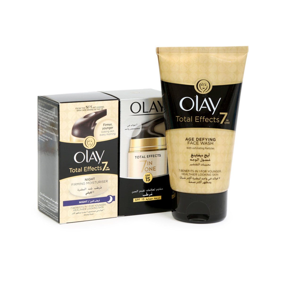 Buy Olay Total Effects SPF 15 Day Cream 50ml + Night Cream 50ml + Face Wash 150ml Online at Best Price | Anti Wrinkle | Lulu Kuwait in Kuwait