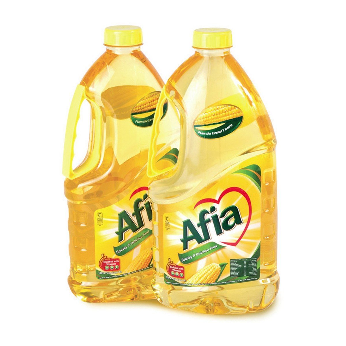 Afia Corn Oil 2 x 1.8 Litres + Offer