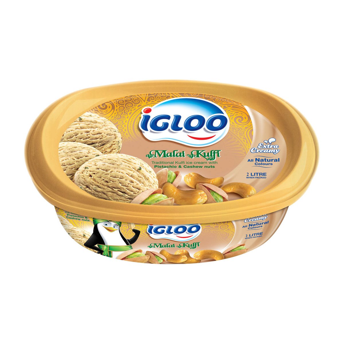 اشتري قم بشراء آيس كريم إيجلو مالاي كولفي بالفستق والكاجو 2 لتر Online at Best Price من الموقع - من لولو هايبر ماركت Ice Cream Take Home في الكويت