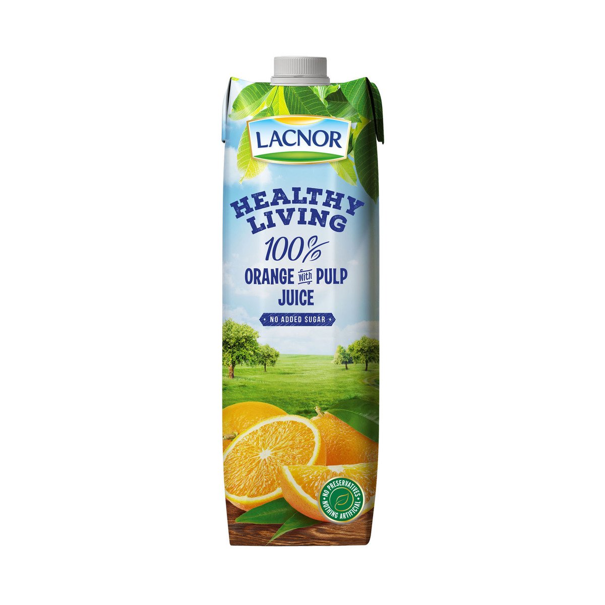 Lacnor Healthy Living Orange Juice with Pulp 1 Litre