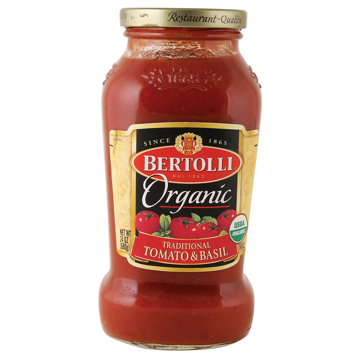 بيرتولي صلصة الطماطم و الريحان التقليدية العضوية ٦٨٠ جم