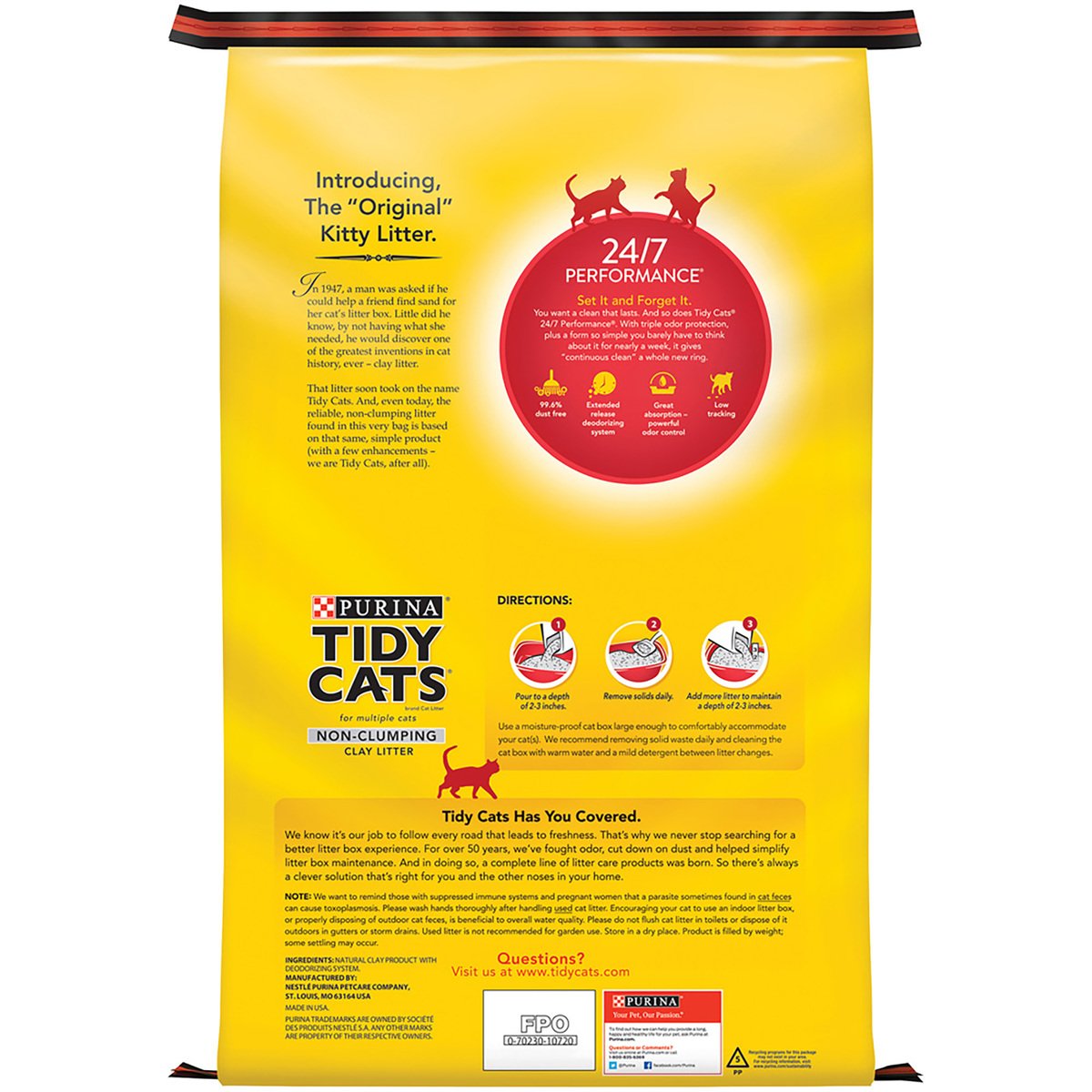 Purina Tidy Cats 24/7 Performance Non-Clumping Cat Litter 9.07kg