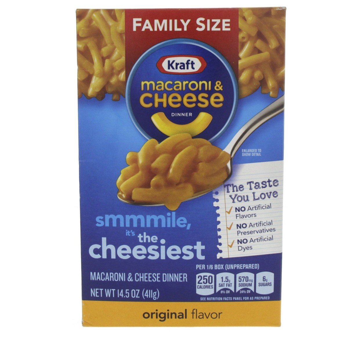 Kraft Macaroni And Cheese Dinner Original Flavor 411 g