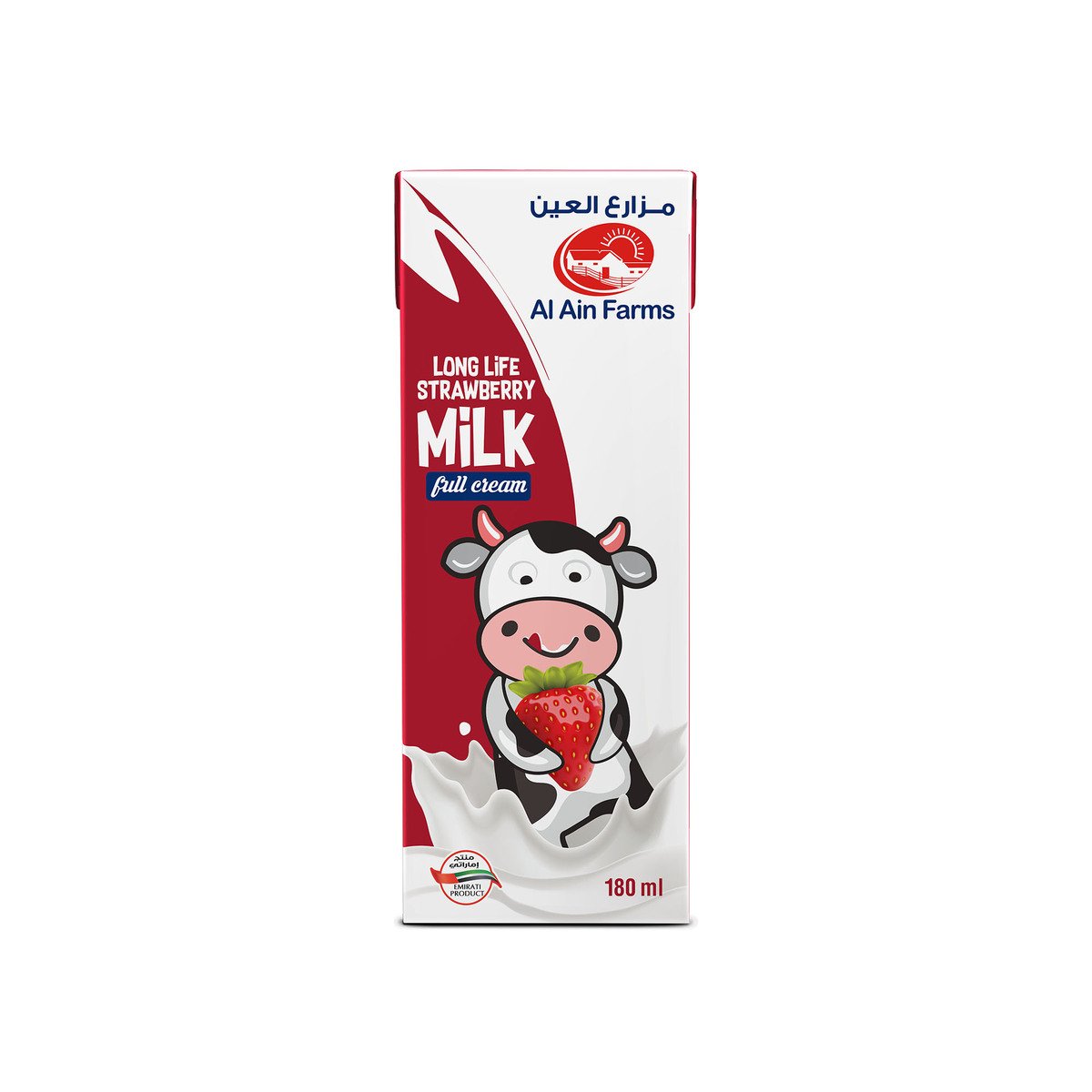 Al Ain Long Life Strawberry Milk Drink 6 x 180ml