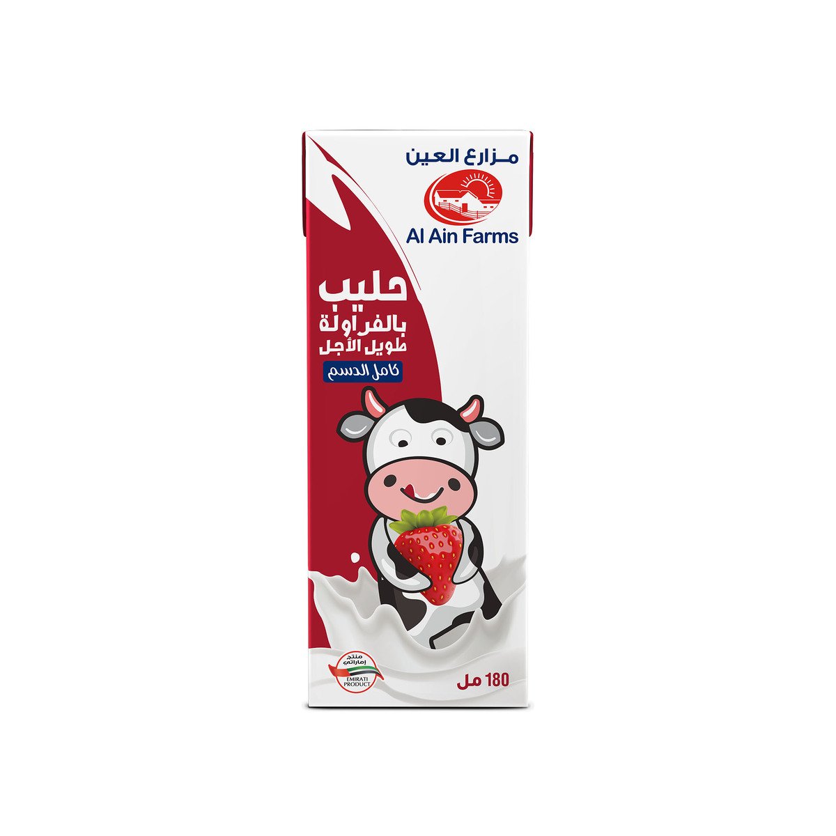 Al Ain Long Life Strawberry Milk Drink 18 x 180ml