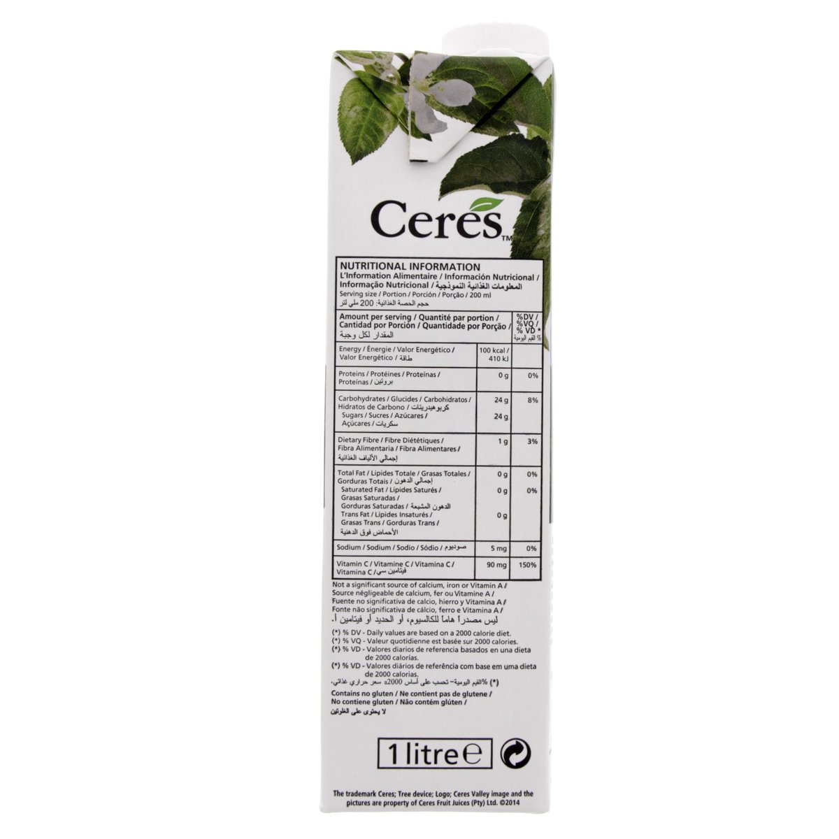 Ceres 100% Juice Blend Mango 1 Litre