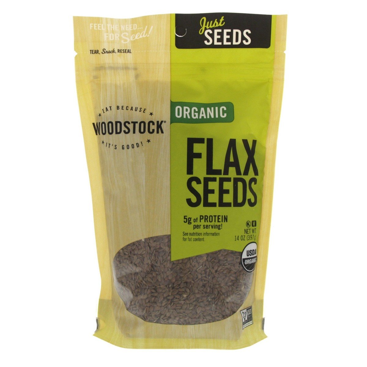 Woodstock Organic Flax Seeds 397g