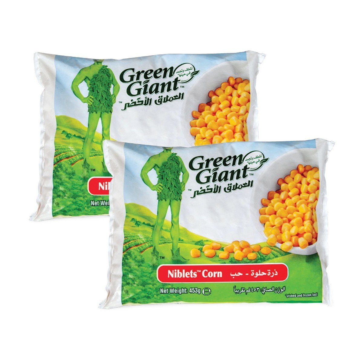 العملاق الأخضر حبيبات الذرة 450 جم × حبتين