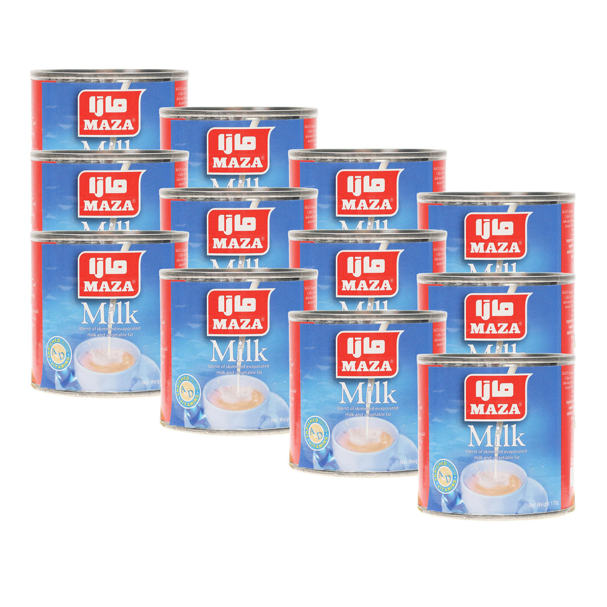 Maza Evaporated Milk Value Pack 12 x 170 g