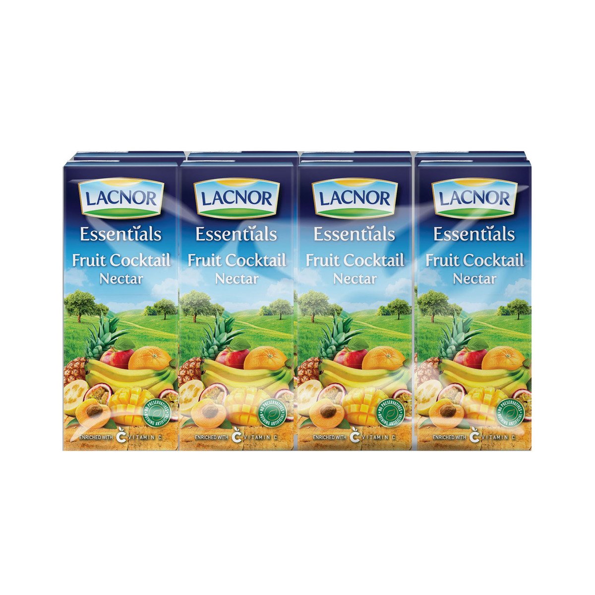Lacnor Essentials Fruit Cocktail Nectar Juice 8 x 180 ml