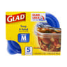 Glad Soup & Salad Rectangle Containers & Lids Medium 5pcs
