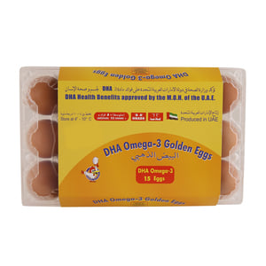 Golden Eggs Medium White/Brown DHA Omega 3 Eggs 15pcs