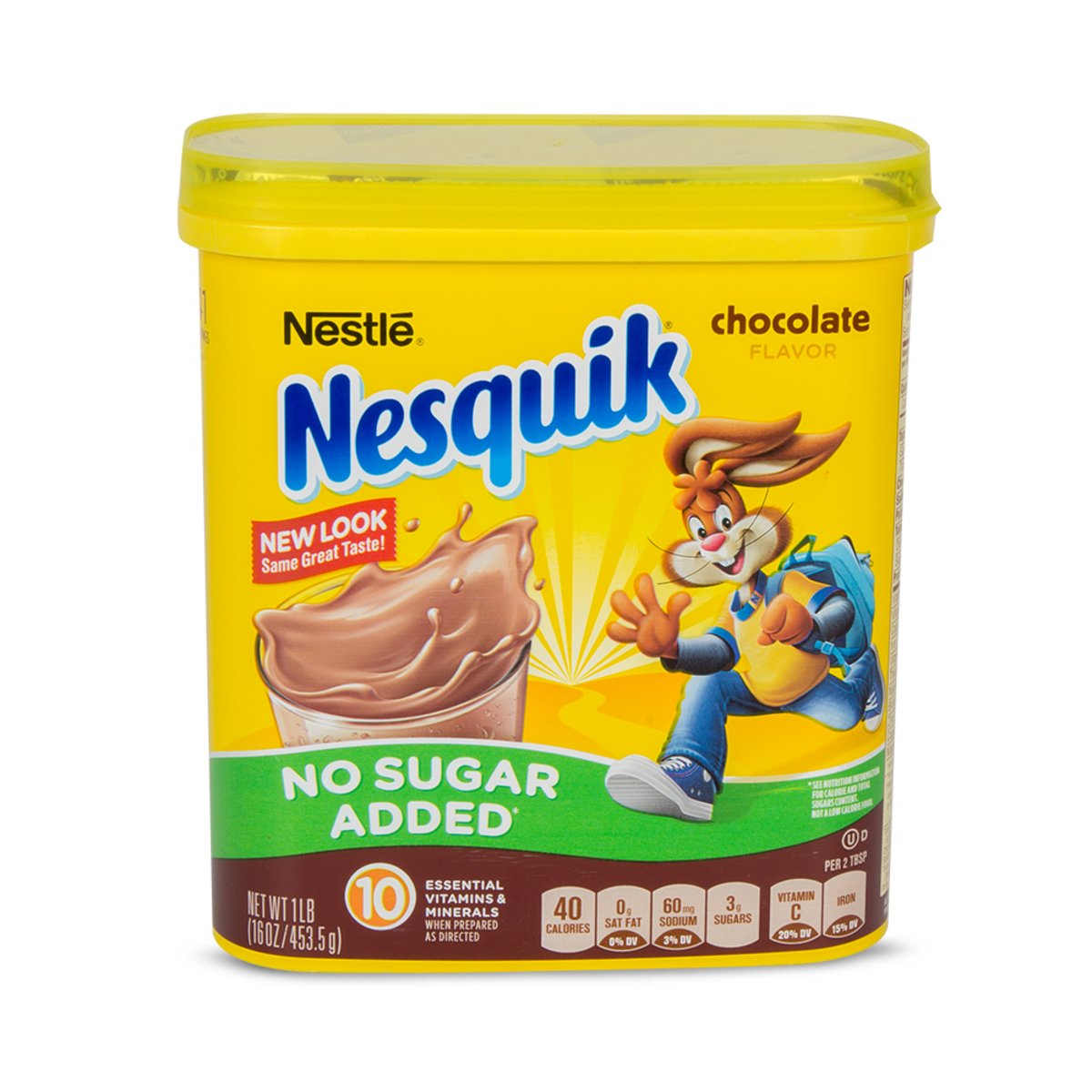 Buy Nestle Nesquik Chocolate Flavor No Added Sugar 453.5 g Online at Best Price | Chocolate Drink | Lulu KSA in Kuwait