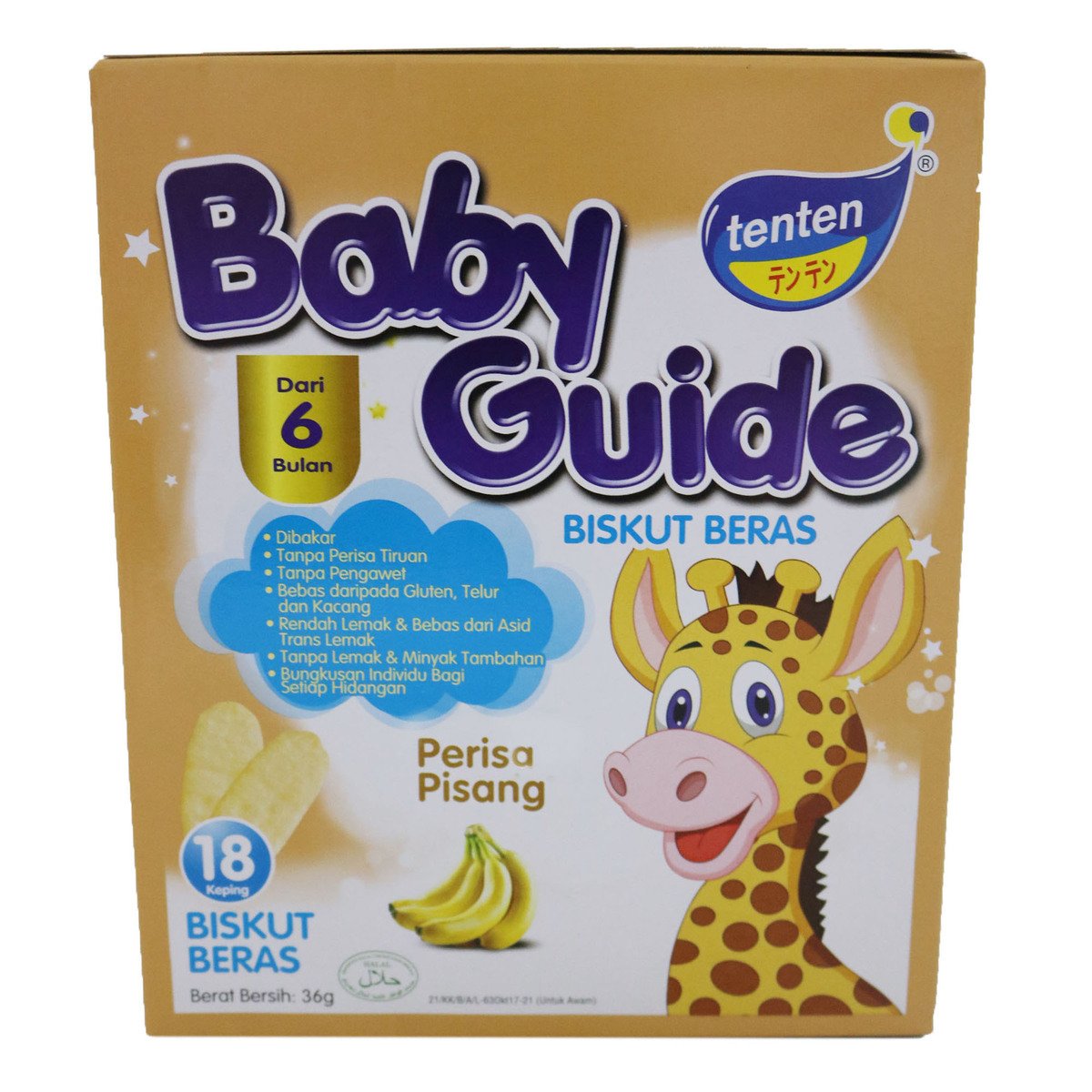 Tenten Guide Banana Baby Rusks 36g