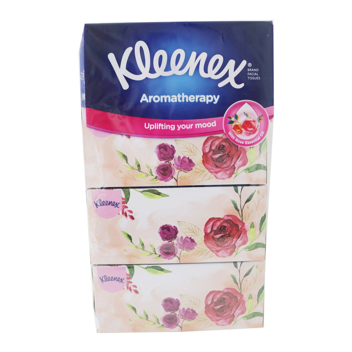 Kleenex Facial Tissue Box Rose Scented 4 x 110sheets