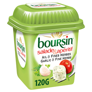 Boursin Salade & Aperitif Soft Cheese Garlic & Fine Herbs 120g