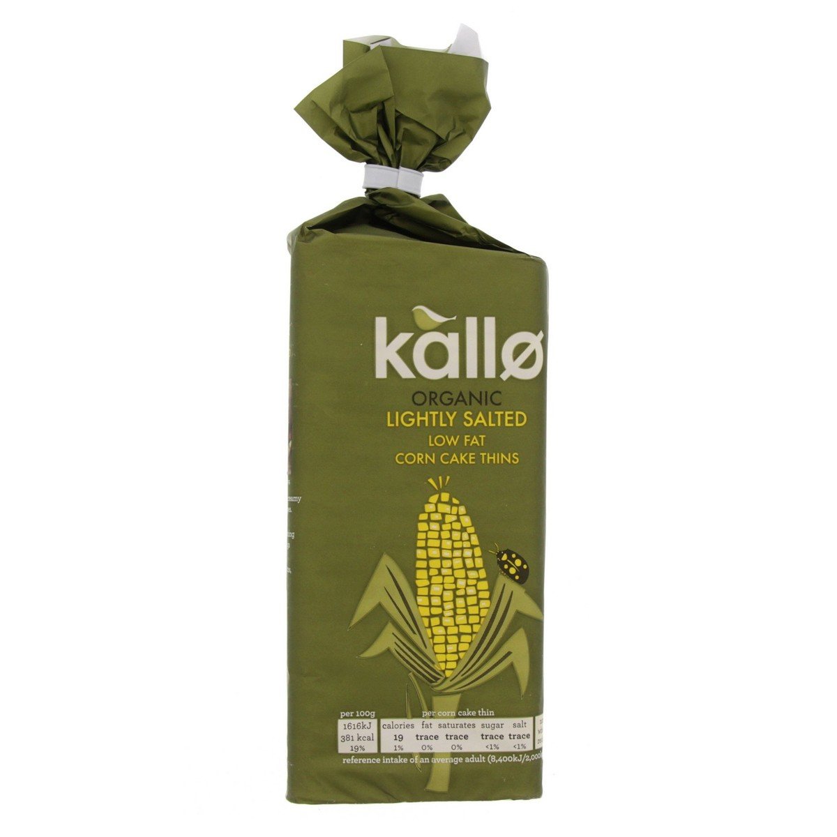 Kallo Organic Lightly Salted Corn Cake Thins 130 g