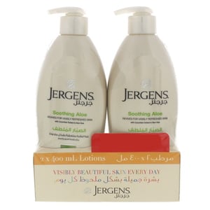 Jergens Body Lotion Soothing Aloe 2 x 400 ml