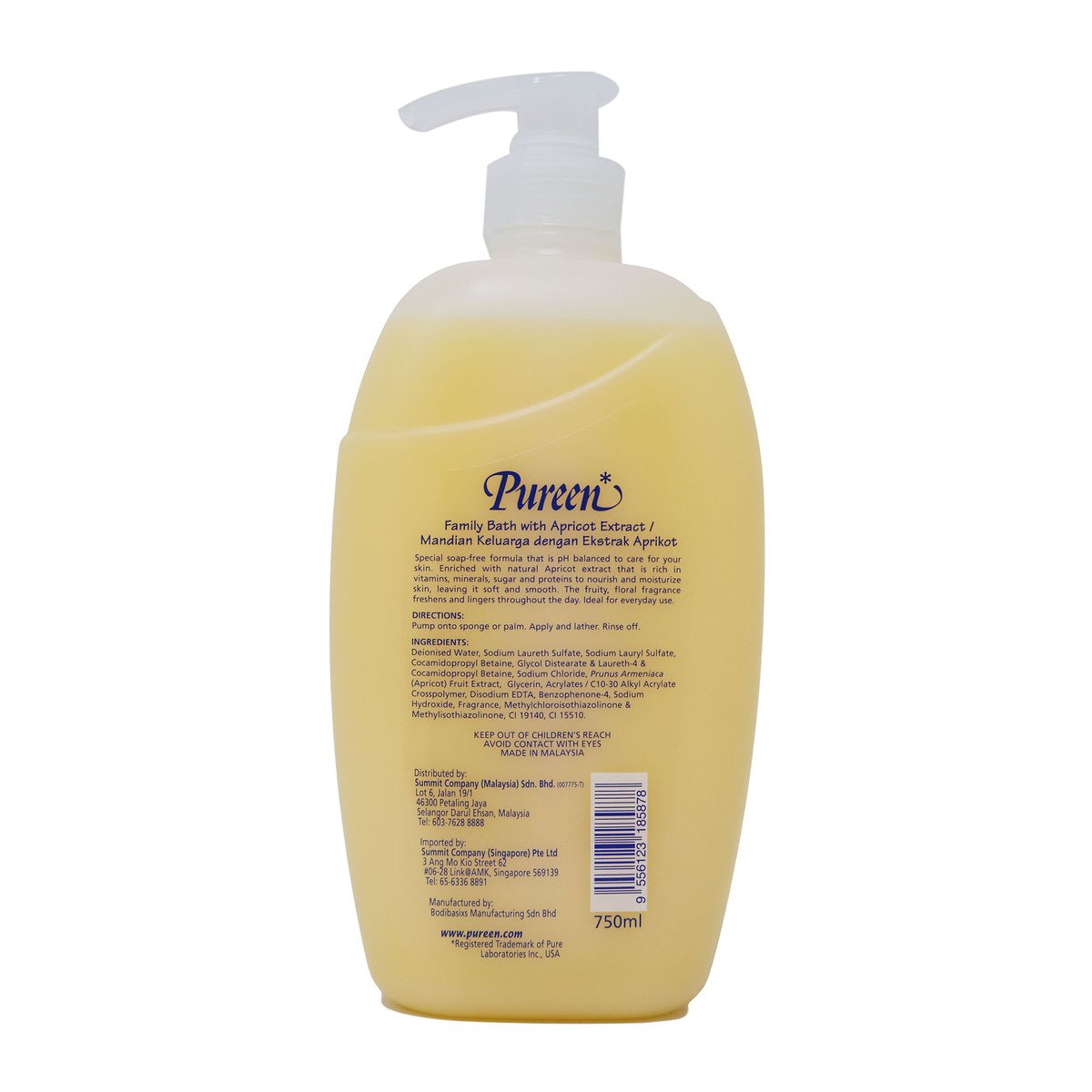 Pureen Family Bath With Apricot Extract 750ml