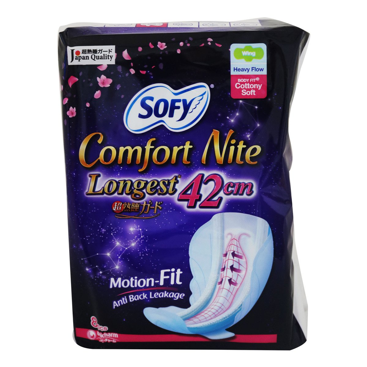 Sofy Body Fit Night Wing Slim 42Cm 8 Counts