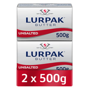Lurpak Butter Unsalted 2 x 500g