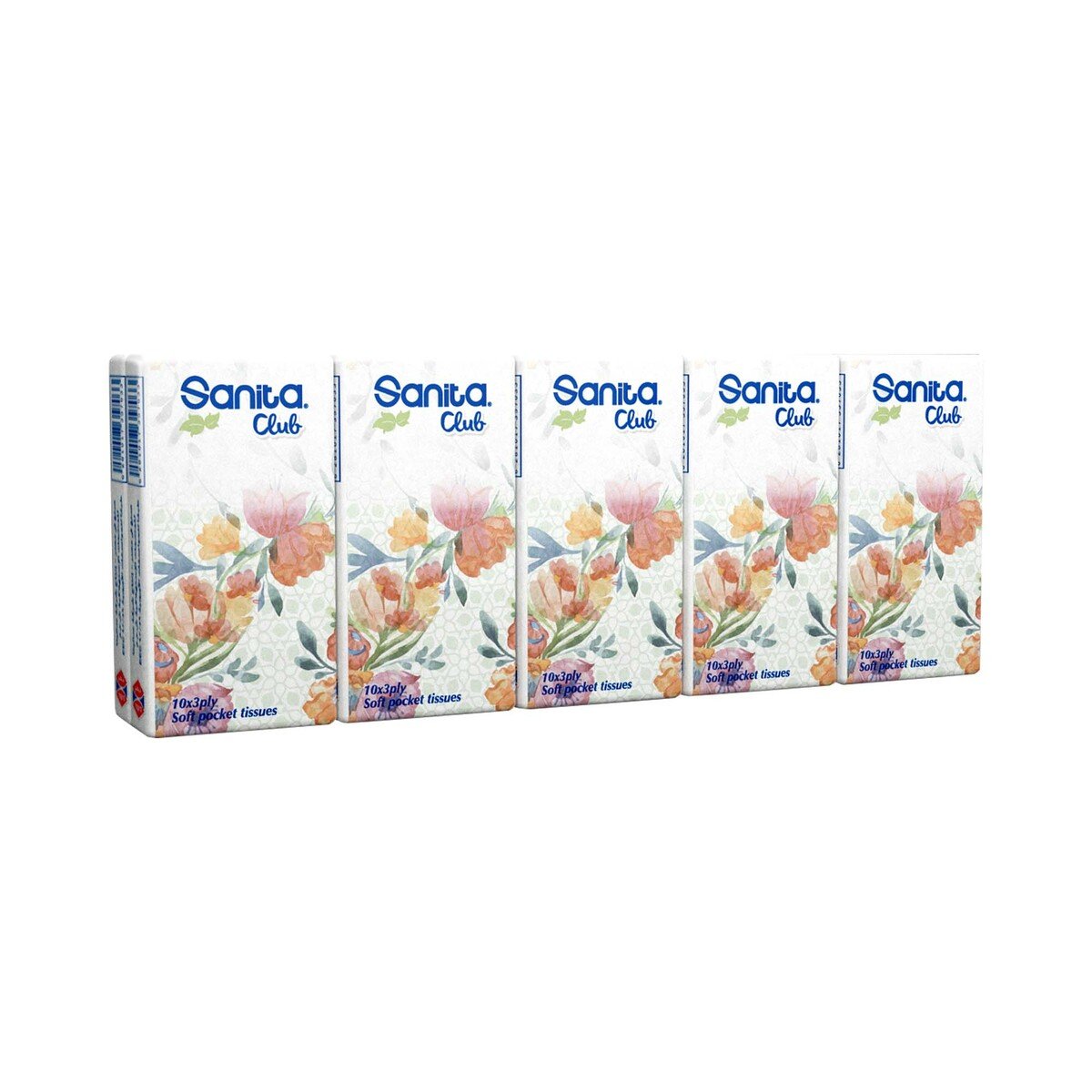 Sanita Club Soft Pocket Tissue 3ply 10 Sheets 24pcs