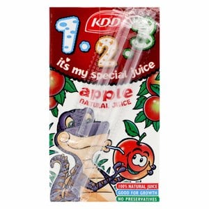 Buy KDD Natural Apple Juice 40 x 125ml Online at Best Price | Fruit Juice Tetra | Lulu Kuwait in Kuwait