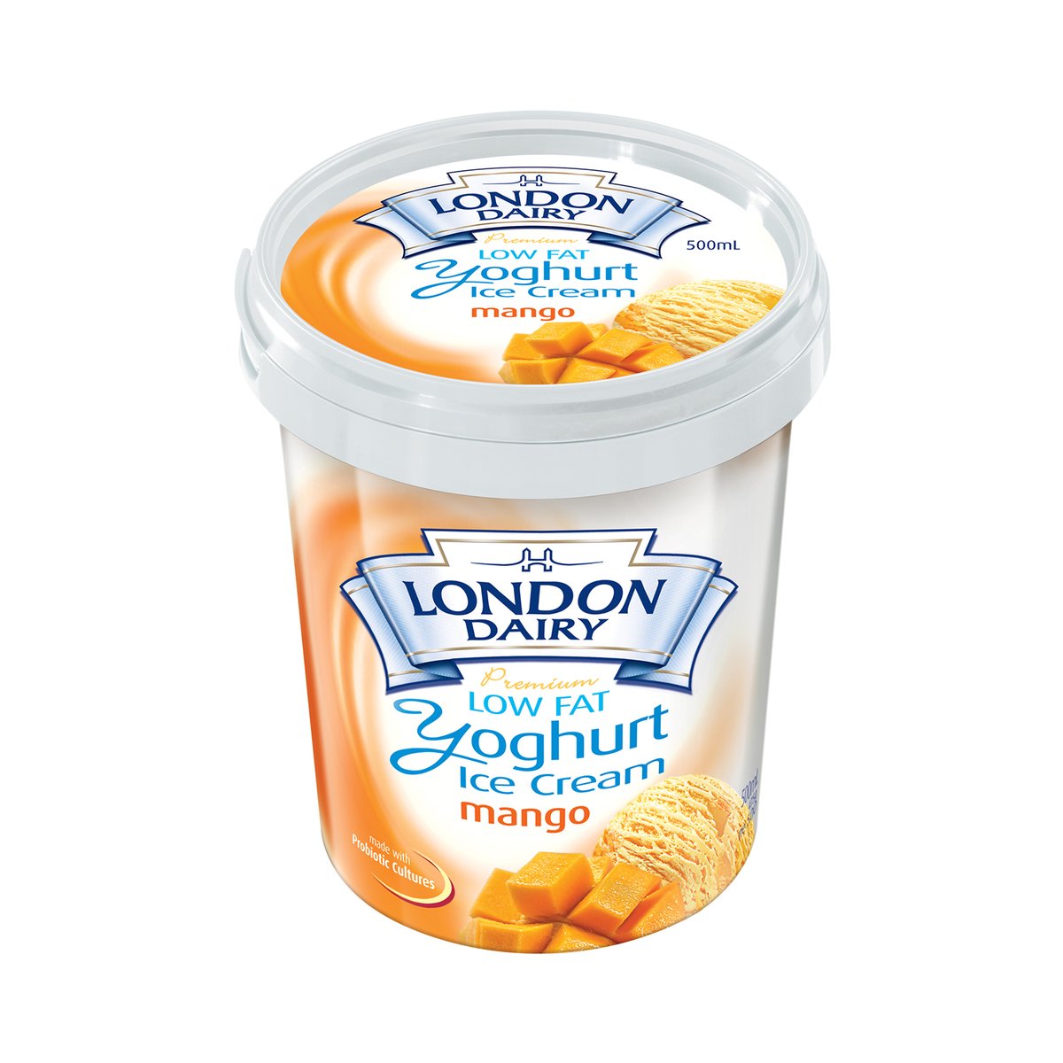London Dairy Yoghurt Mango Ice Cream Low Fat 500 ml