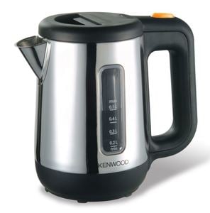 Kenwood 0.5 Liter Cordless Electric Kettle, 1000W with Auto Shut-Off & Removable Mesh Filter, Stainless Steel/Silver, JKM75