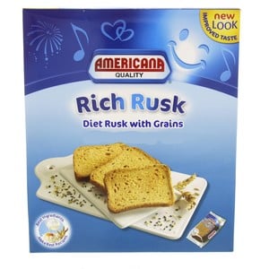 Buy Americana Rich Rusk Diet With Grains 385 g Online at Best Price | Rusks | Lulu Kuwait in Kuwait