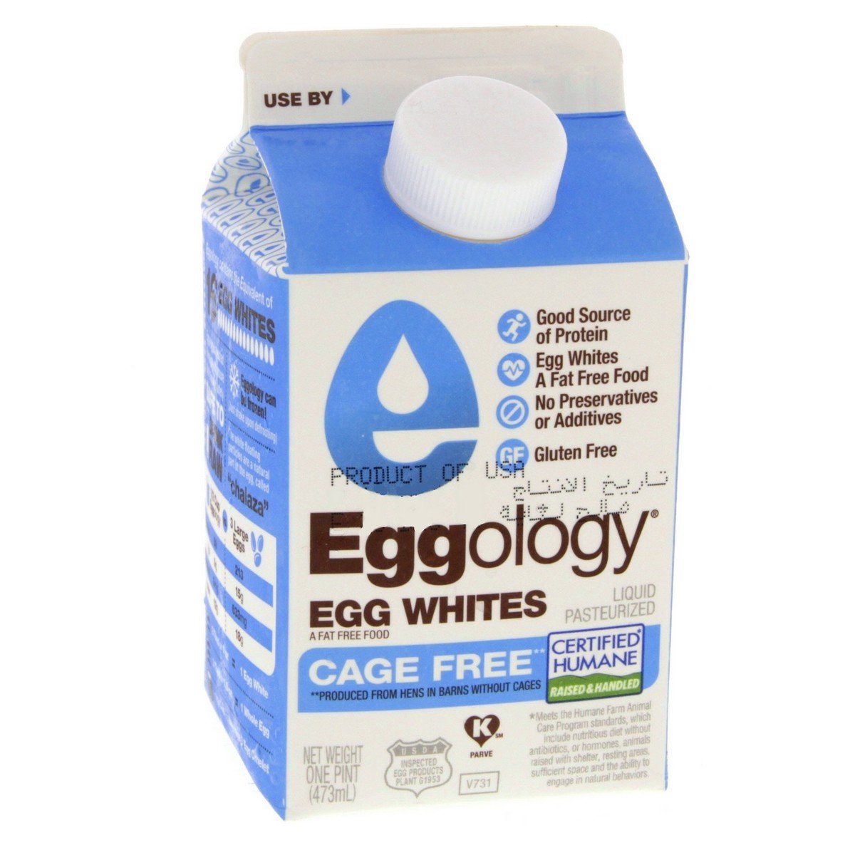Eggology Egg Whites Liquid Pasteurized 473 ml