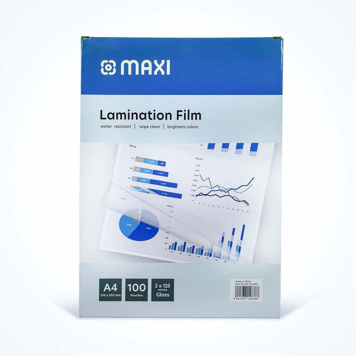 Maxi 100 Pouches A4 Laminating Film, 216 x 303 mm